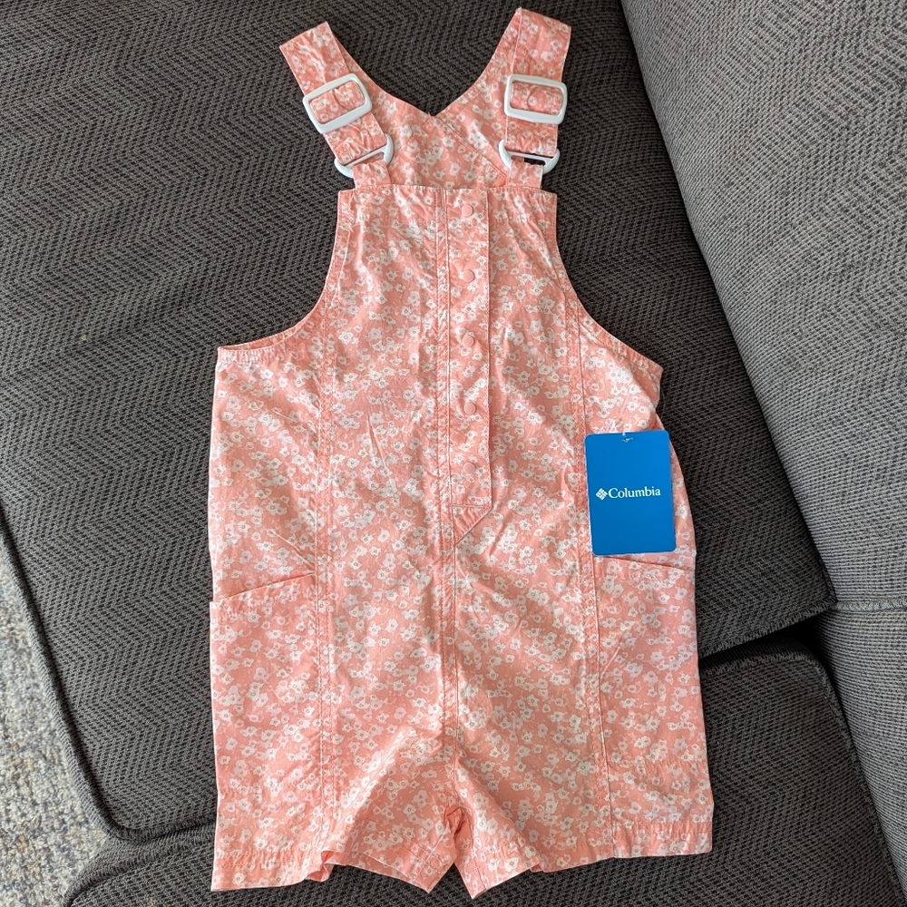 Columbia Youth Girls Washed Out Playsuit, Salmon Rose Funflower, Extra Small
